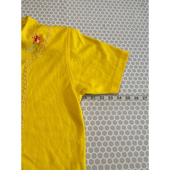 Vintage Lisa Ashley Womens Cardigan Small Yellow Floral Beaded Cottagecore 90s - Picture 11 of 13